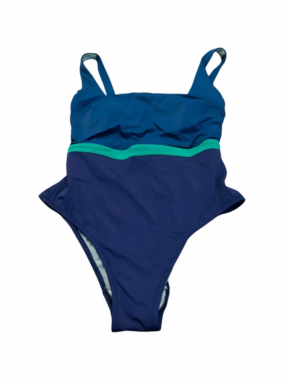 BODEN blue square neck one piece